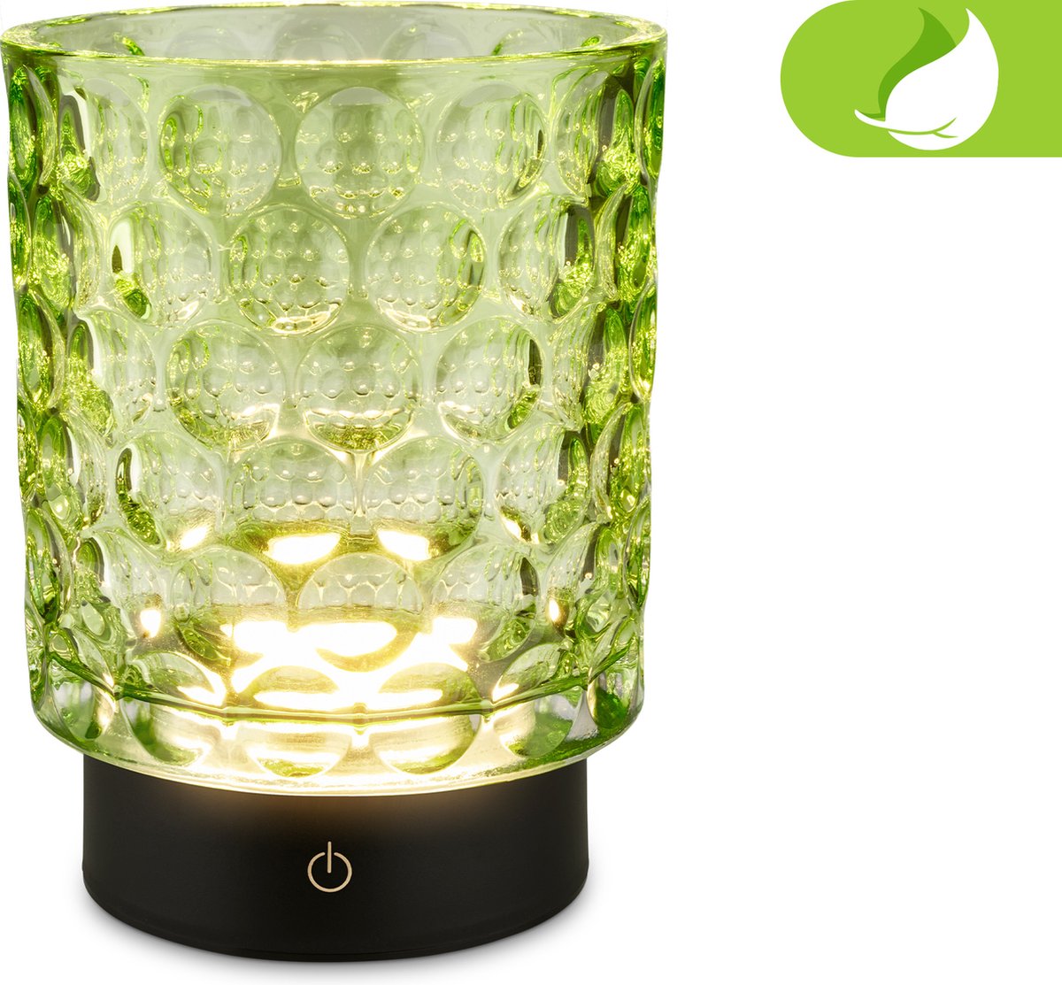 Briloner sunora - snoerloze led tafellamp ip44 - 7560019 - dimbaar - touch - snoerloos - spatwaterdicht - verwisselbare batterij en lichtbron - ø11 x 15 cm - groen
