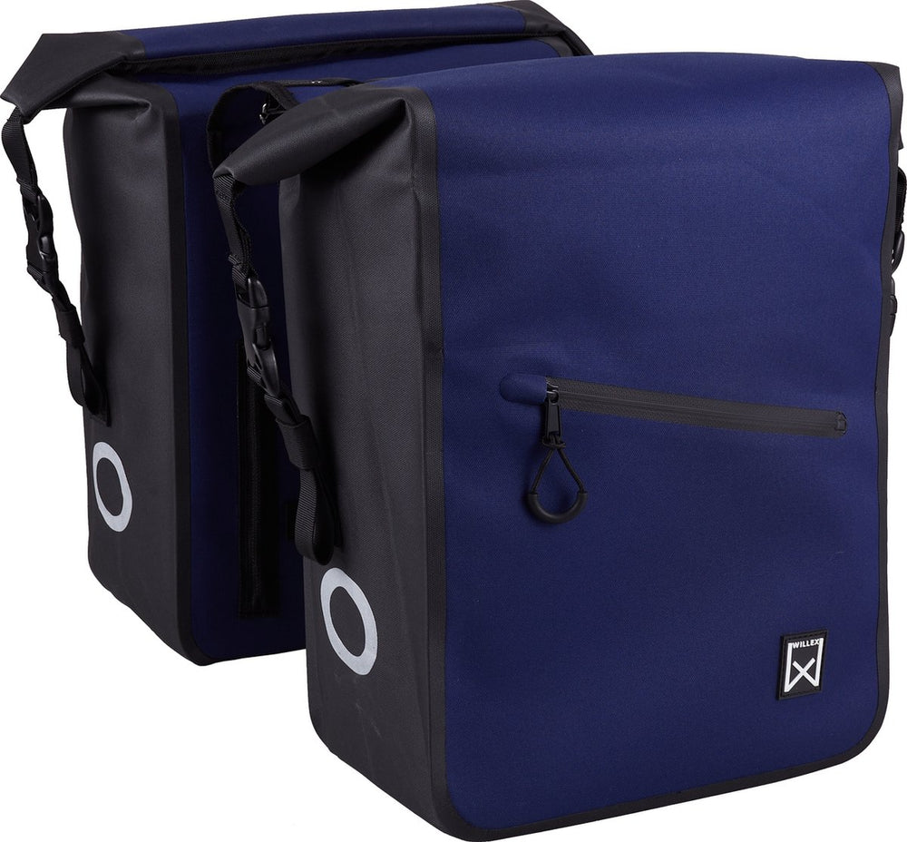 Willex dubbele tas combi 100% waterdicht blauw