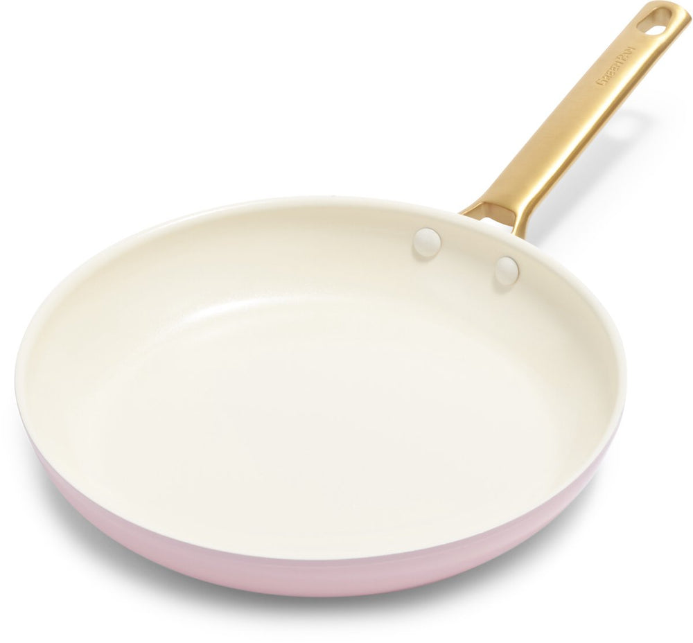 Greenpan padova roze keramische inductie koekenpan 28cm - pfas-vrij - inductie koekenpan - ovenbestendig tot 200°c - vaatwasserbestendig - rvs handgrepen – roze