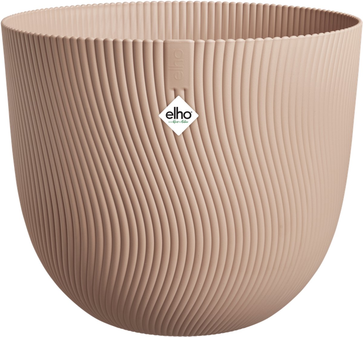 Elho sereh rond 40 - bloempot voor binnen buiten - 100% gerecycled plastic - ø 39.0 x h 33.3 cm - koele klei