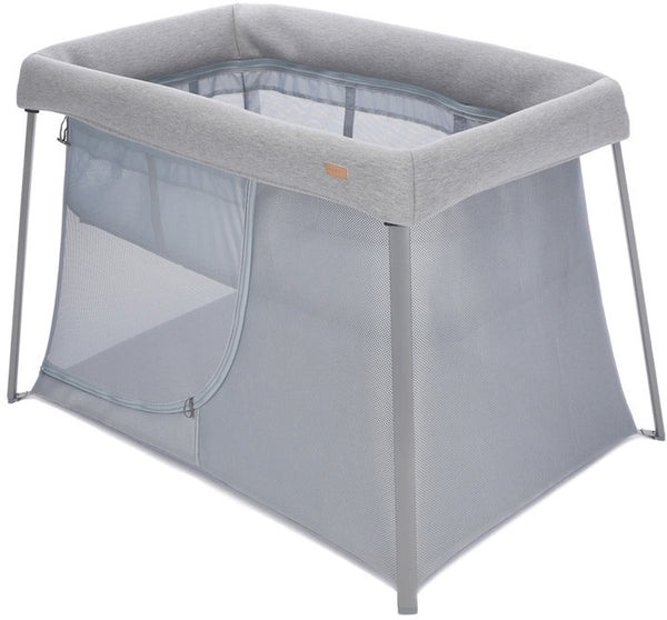 Béaba eazy sleep 3-in-1 reisbed - campingbedje, wieg en speelbox in eén - van de geboorte tot 3 jaar - ademende mesh zijwanden en zijopening met rits - inclusief 2 matrassen en transporttas - lichtgewicht 6,8 kg - grijs