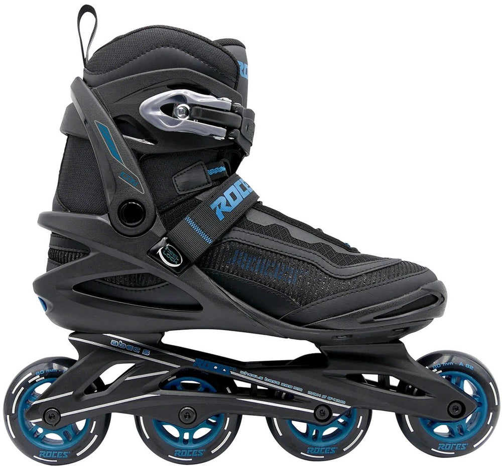 Roces icon x 80 skeelers - inline skates - zwart blauw - maat 41