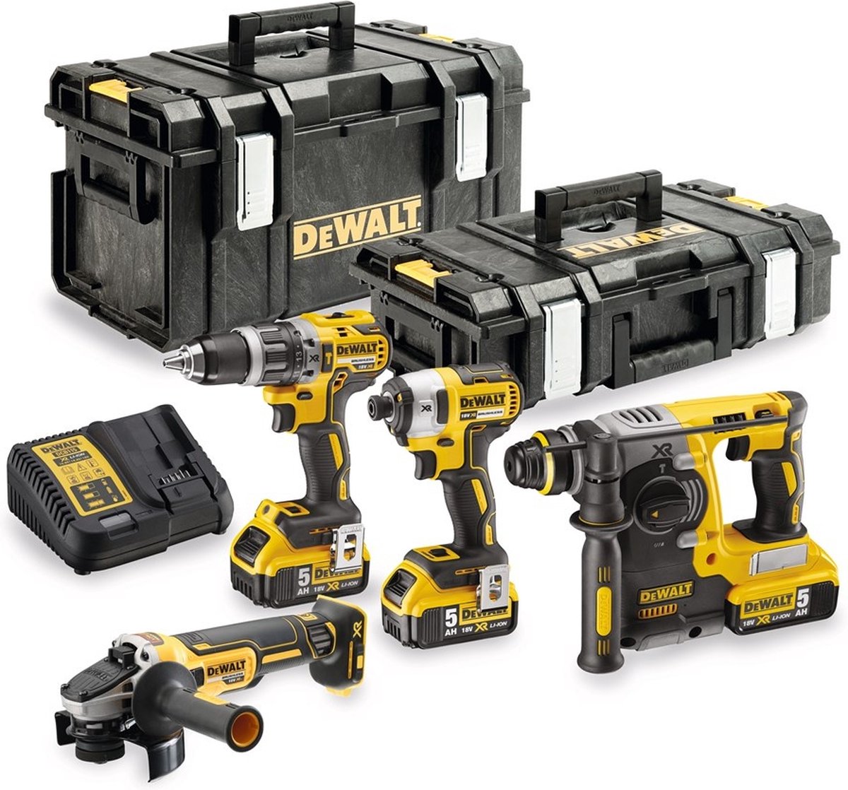 Dewalt 18v xr serie - combo set - dcd796 + dcf887 + dch273 + dcg405 - 5.0ah accu's