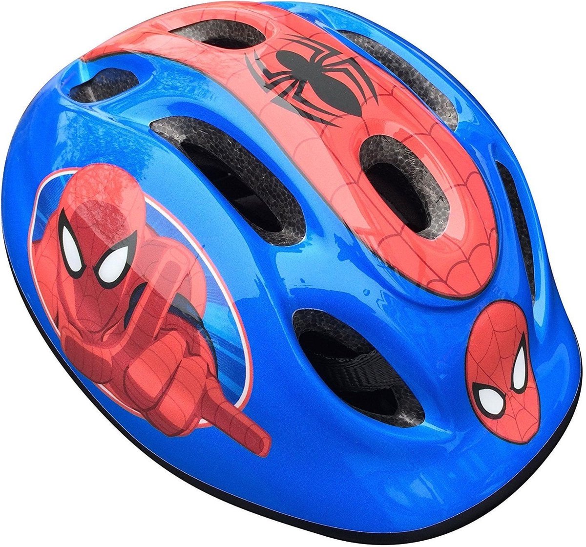 Marvel spider-man fietshelm verstelbaar blauw rood maat 52-56 cm (s)