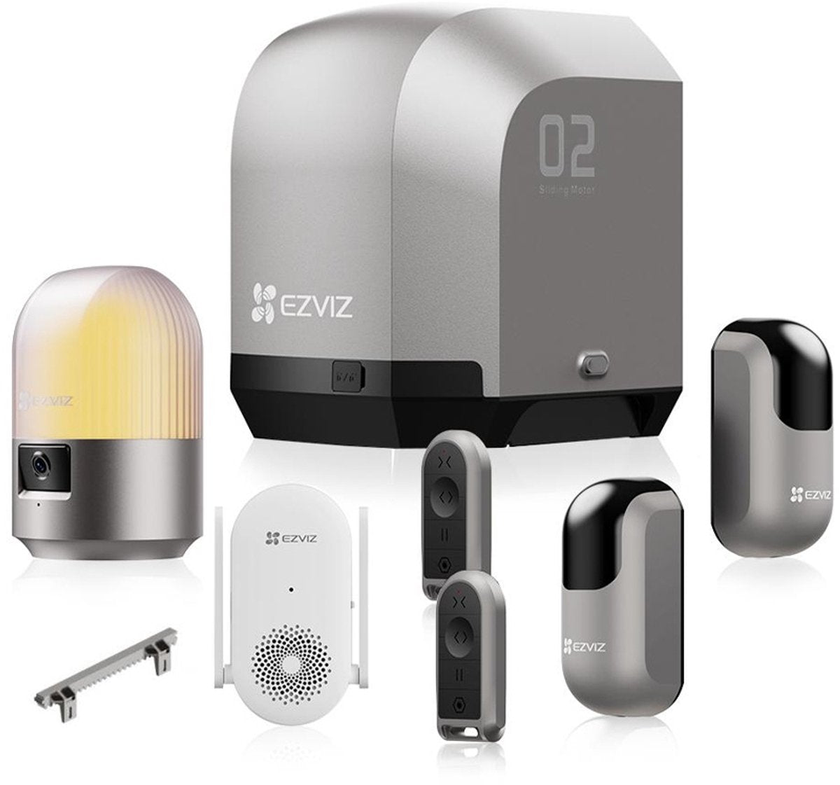 Ezviz hg2 600 pro – slimme poortopener tot 600 kg 8 m – compleet met alarm camera, fotocellen wifi halow™ – 3 openingssnelheden – weerbestendig – inclusief backup batterij