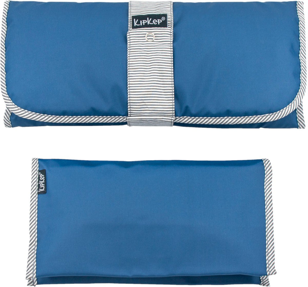 Kipkep napper verschoonset - denim blue - verschoonset - verschoonmatje en luier-etui - blauw - wasbaar - gerecyclede materialen