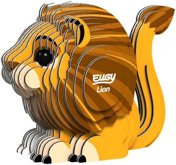 Eugy 3d puzzel - leeuw - wilde dieren - duurzaam - verzamel ze allemaal - 6 jaar