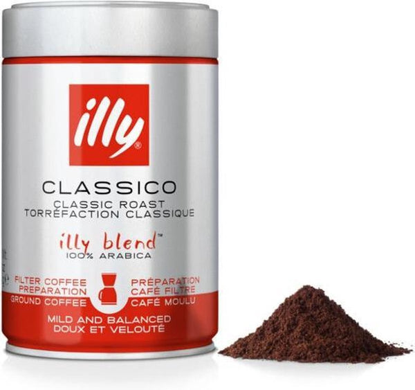 Illy - gemalen filterkoffie - classico branding 12 x 250 gram