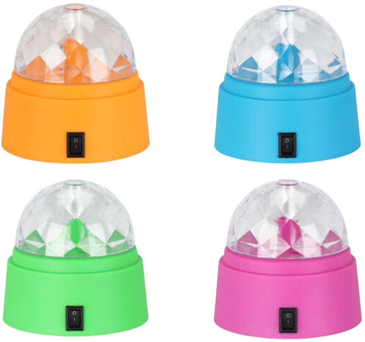Koopman discolamp speelgoed met 6 led lampjes - multicolor verlichting.
