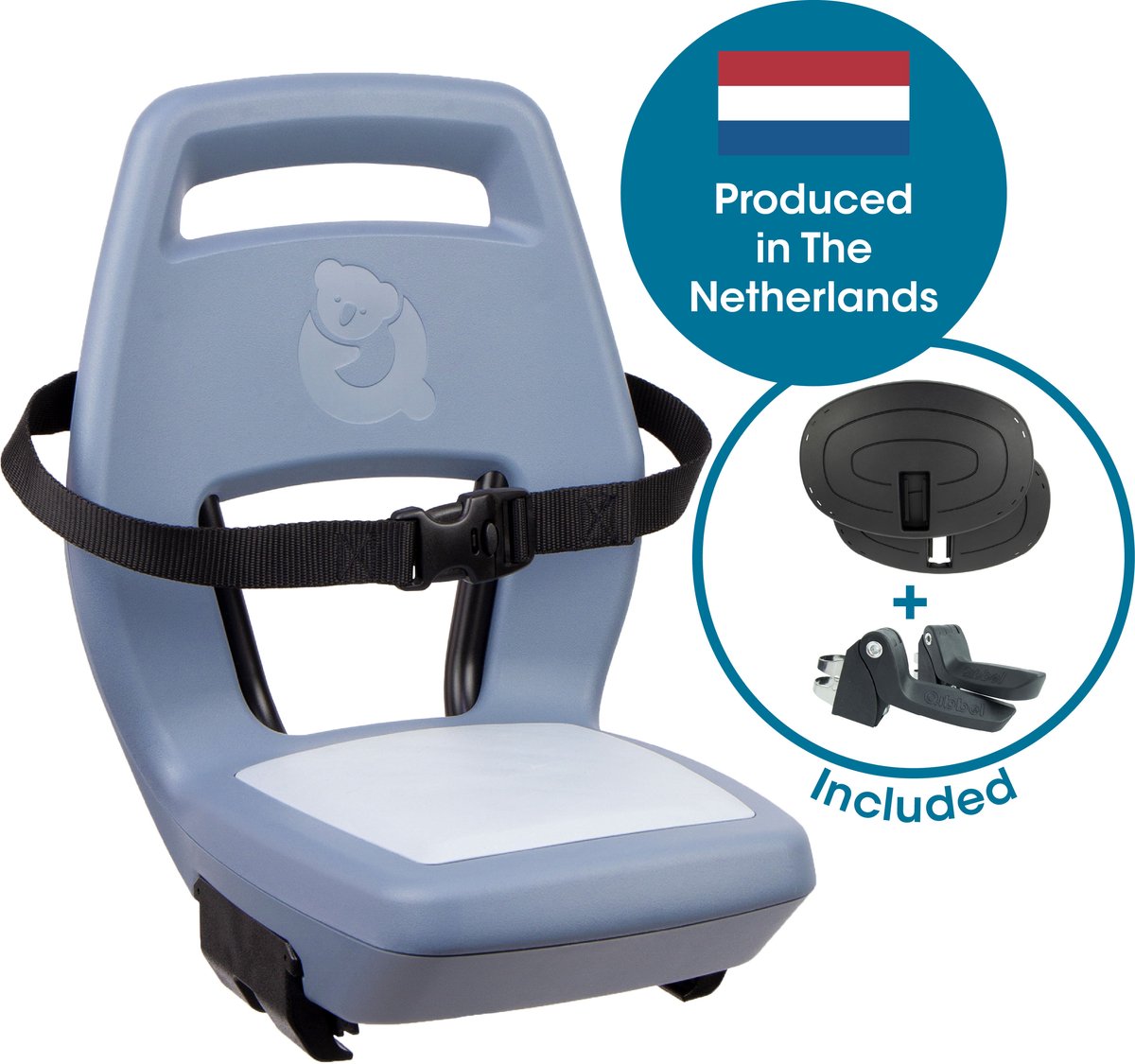 Widek b.v. qibbel achterzitje junior 6+ bagagedrager blauw