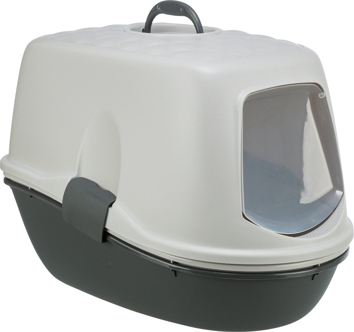 Trixie berto top - kattenbak overdekt met zeef scheidingssysteem - grijs - 59x39x42 cm