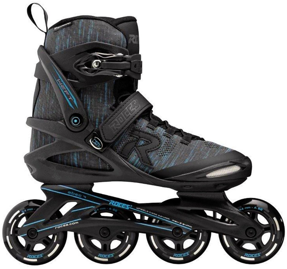 Roces weft thread 84 skeelers volwassenen – 4x84mm wielen – fitness inline skates – zwart blauw – maat 41