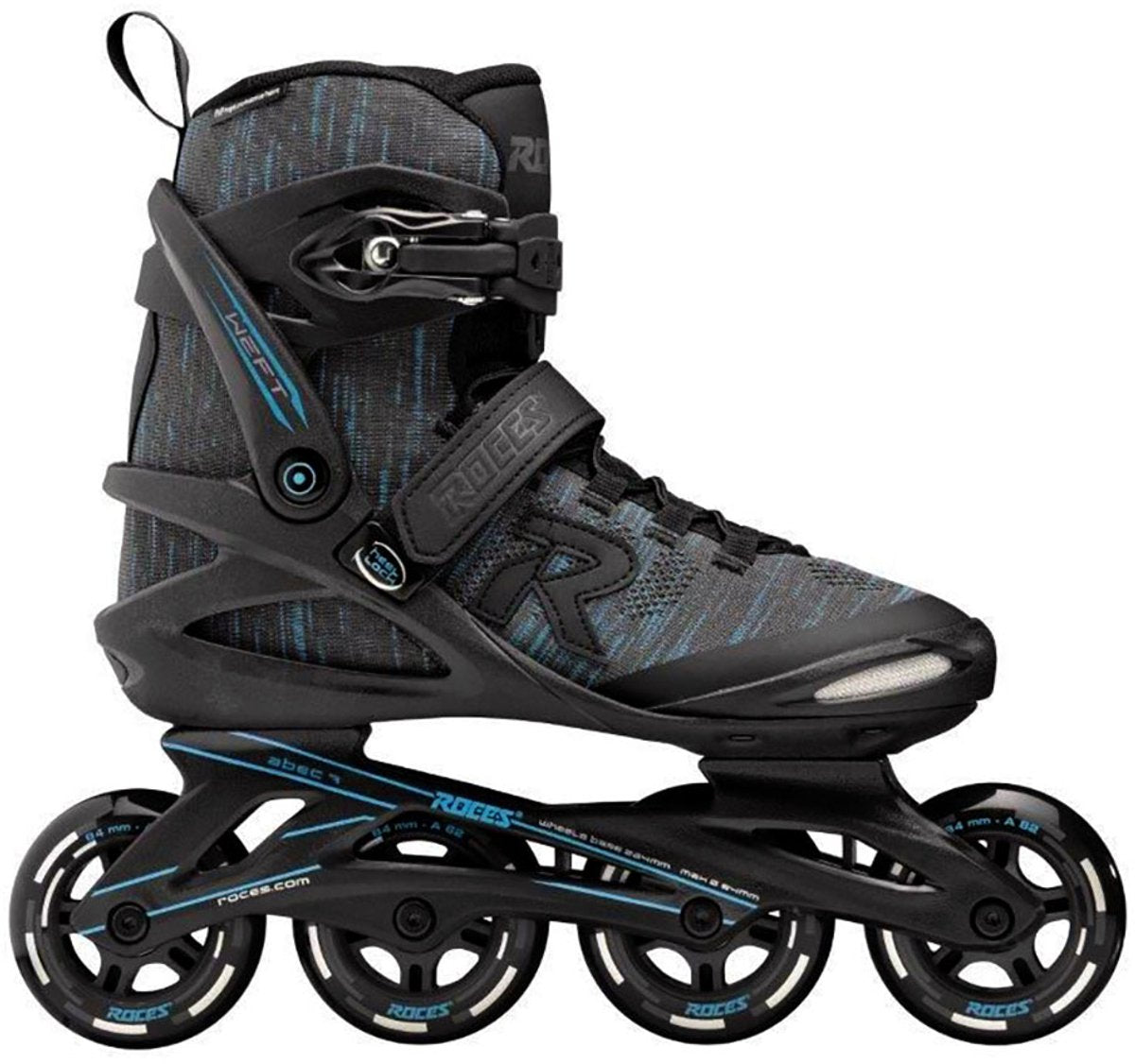 Roces weft thread 84 skeelers volwassenen - 4x84mm wielen - fitness inline skates - zwart blauw - maat 41