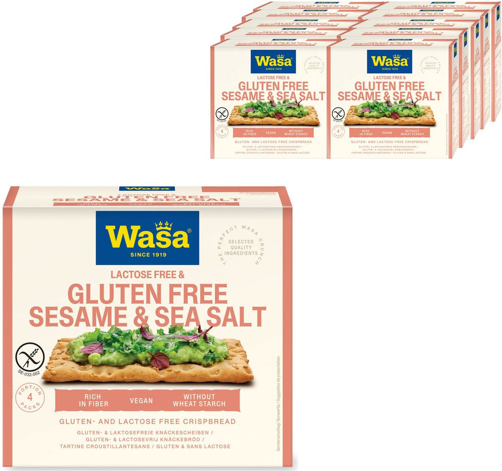 Wasa glutenvrij knäckebröd sesame seasalt 10x240g