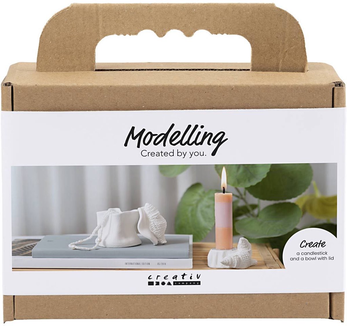 Creativ company https: www.cchobby.nl mini-hobbyset-boetseren-kandelaar-met-schelpen-off-white-1-doos