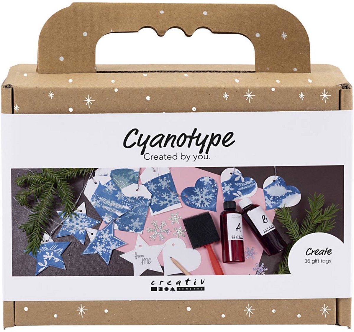 Creativ company https: www.cchobby.nl mini-hobbyset-cyanotypie-geschenklabels-blauw-zilver-1-doos