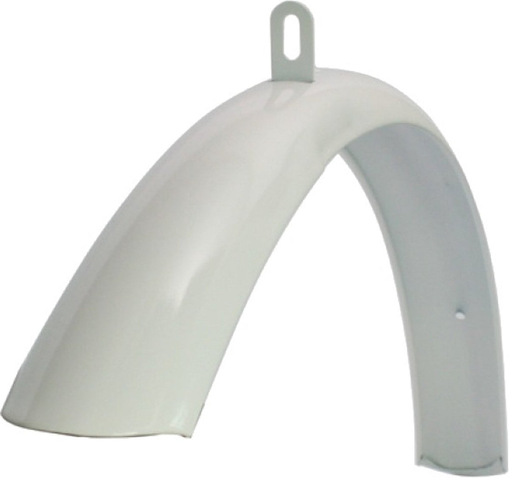 Front fender 28 inch steel white