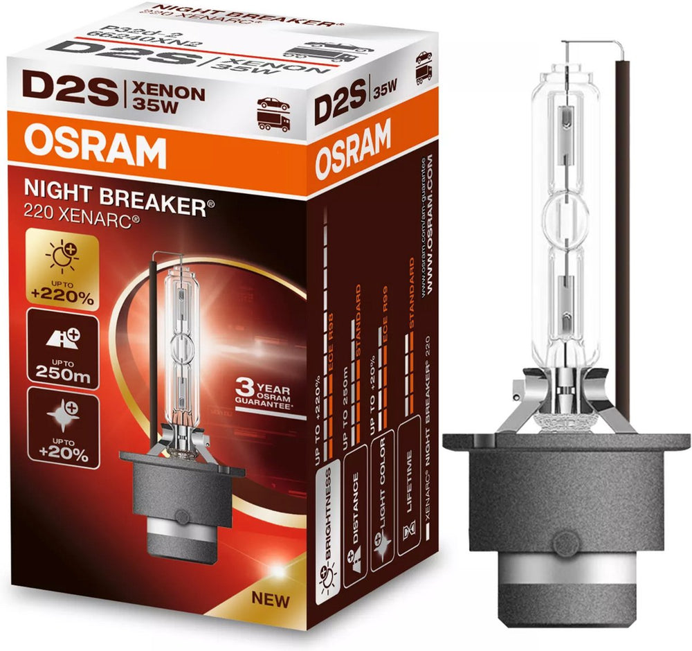 Osram night breaker xenarc - voertuigverlichting - 220% helderheid - wit licht