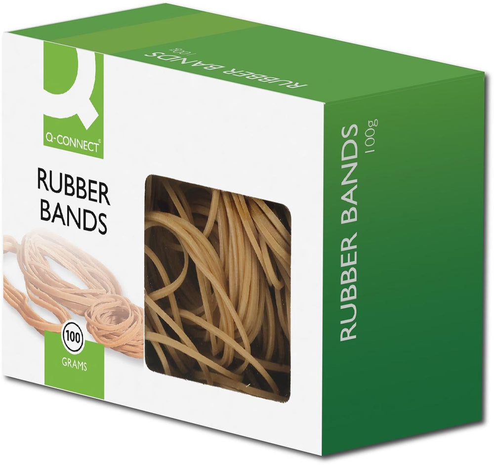 Q-connect 10 stuks grotere elastiekjes 10 mm × 127 mm – rubber elastieken