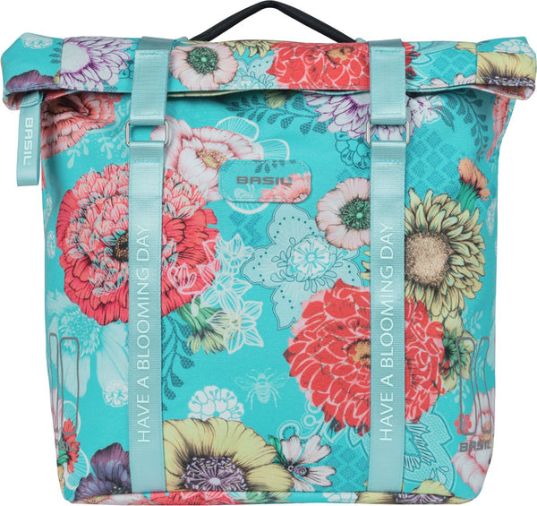 Basil Bloom Field dubbele fietstas, waterdicht, sky blue, 35L