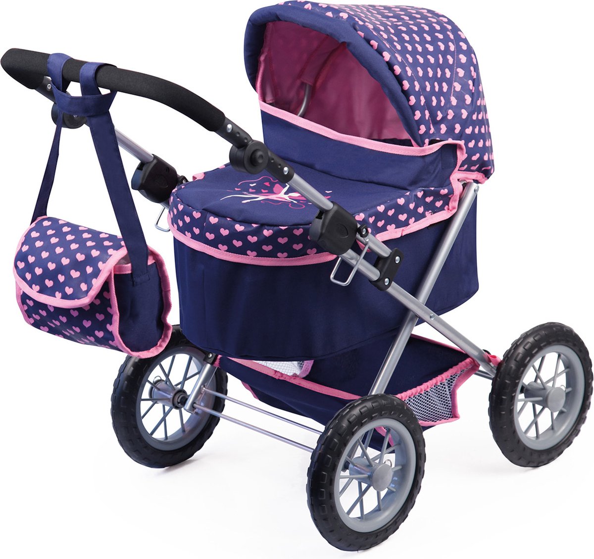 Bayer design - poppenwagen trendy - blauw en roze