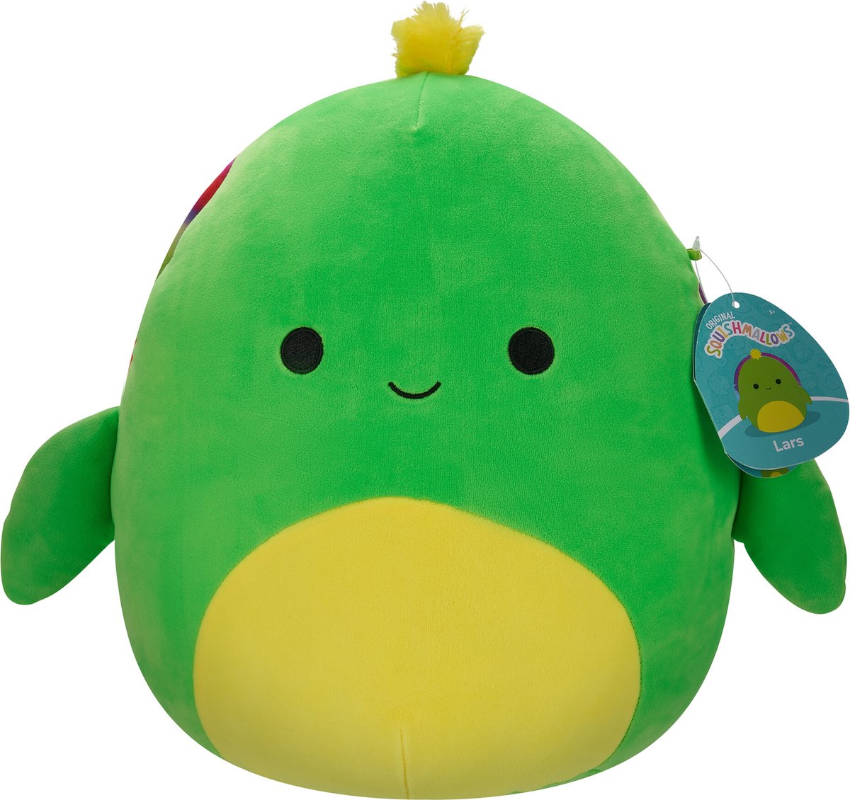 Squishmallows lars-neon green turtle w neon tie-dye shell 30cm plush