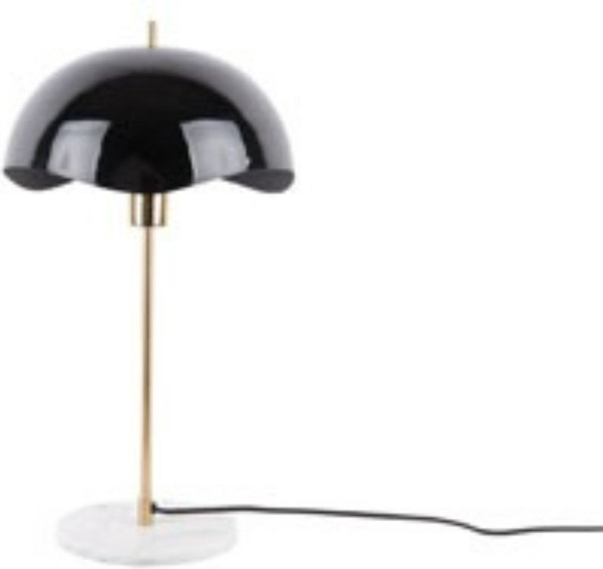 Leitmotiv tafellamp waved dome - zwart - 30x30x56cm - modern