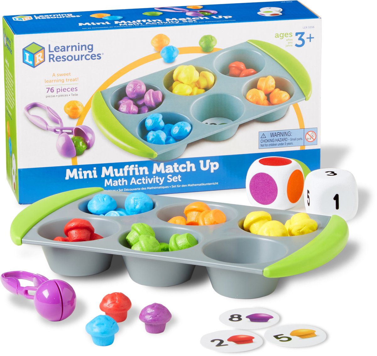 Learning resources mini muffin match up math activity set - 1+