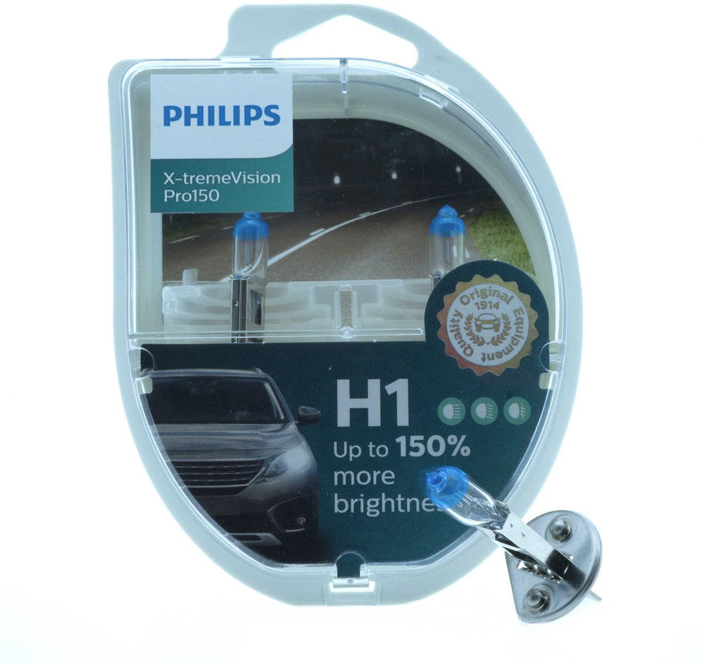 Philips halogeenlampen h1 55w 12v p14.5s voor dimlicht (2 stuks)