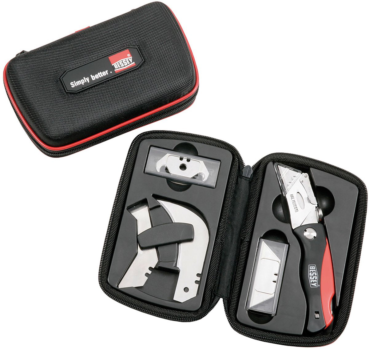 Bessey knipmes (stanleymes) in draagtasje met extra mesjes dbkph-set