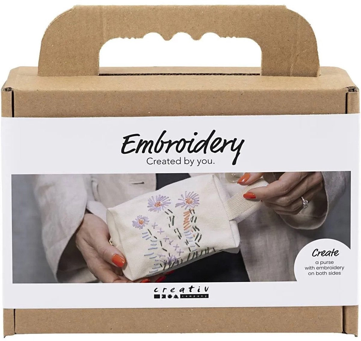Creativ company mini hobbyset borduurwerk make-up tas