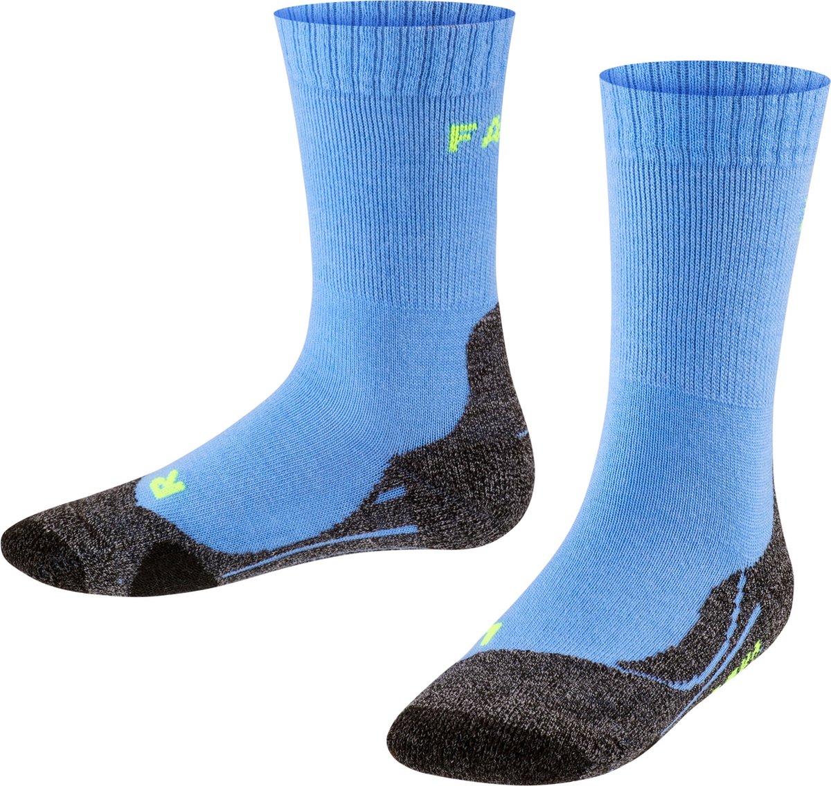 Falke tk2 anti-blaar dik wol functioneel materiaal wandelsokken kinderen blauw - maat 31-34
