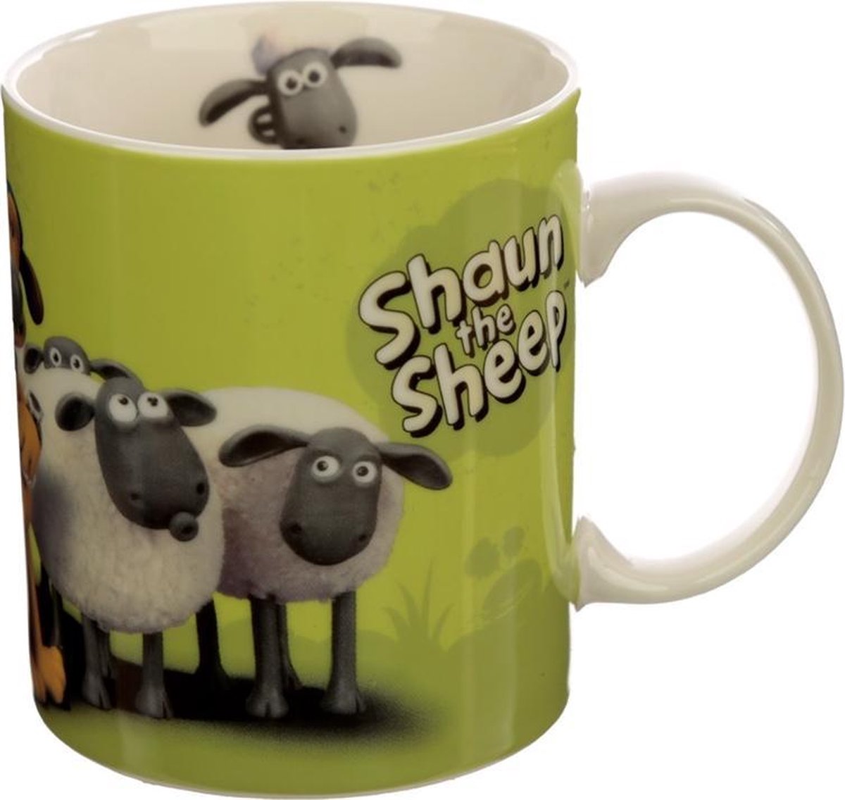 Shaun het schaap porseleinen mok - groen
