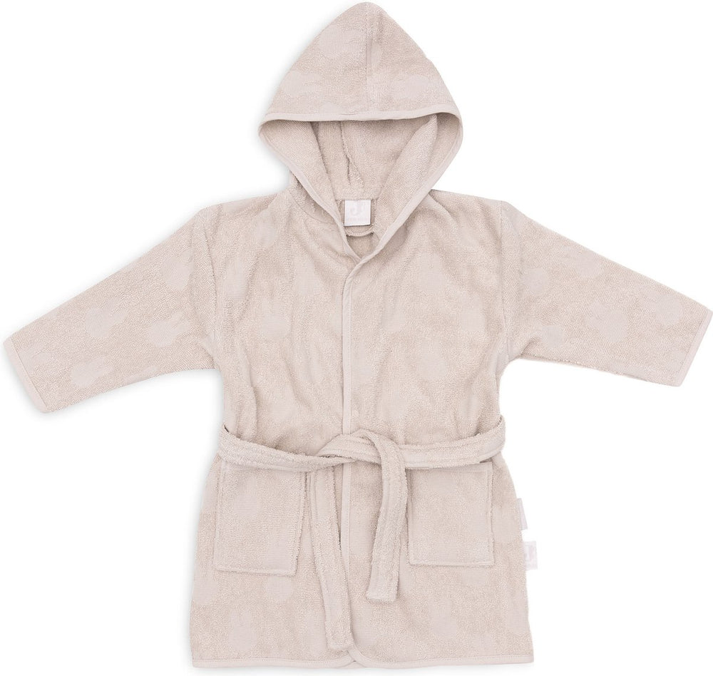 Jollein x nijntje - baby badjas badstof 3-4 jaar - badjas kinderen met capuchon - miffy jacquard - nougat