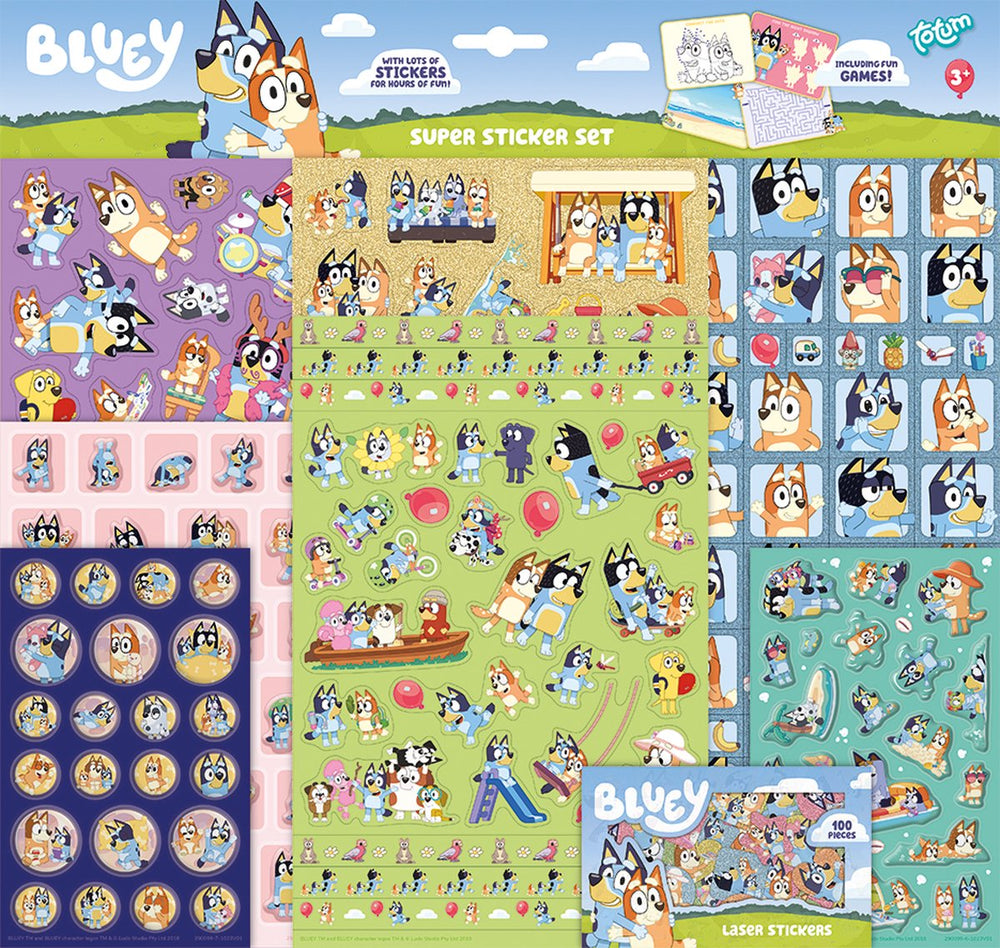 Totum blauwe stickerset xl