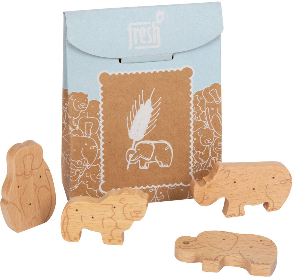Small foot - wooden play food animal crackers, 8 pcs.