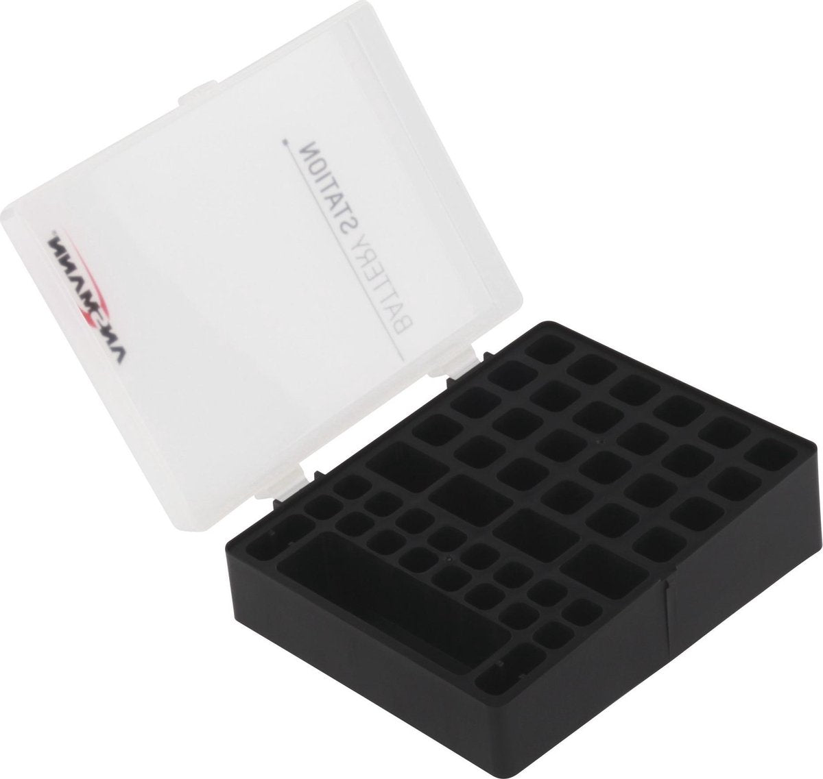 Ansmann batterijbox 48 batterijbox aantal cellen: 48 aaa (potlood), aa (penlite), 9v (blok) (l x b x h) 173 x 138 x 63
