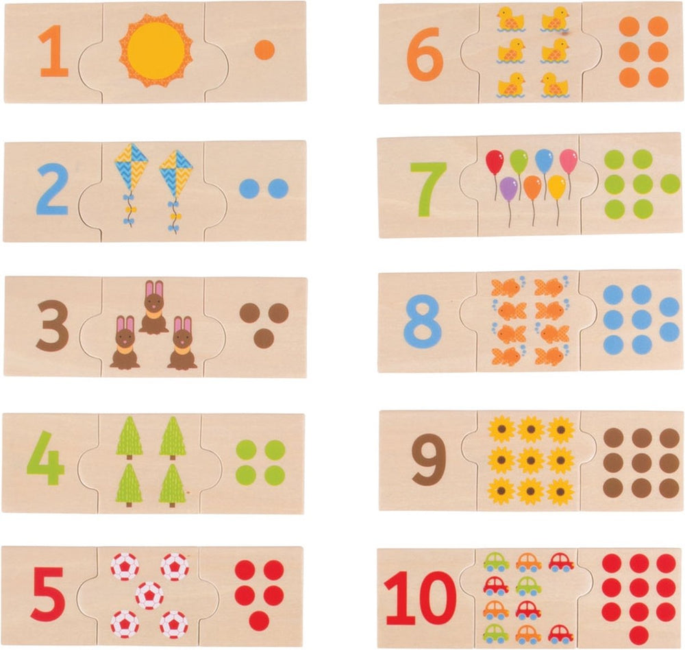 Bigjigs houten legpuzzel cijfer tegels, 30st.