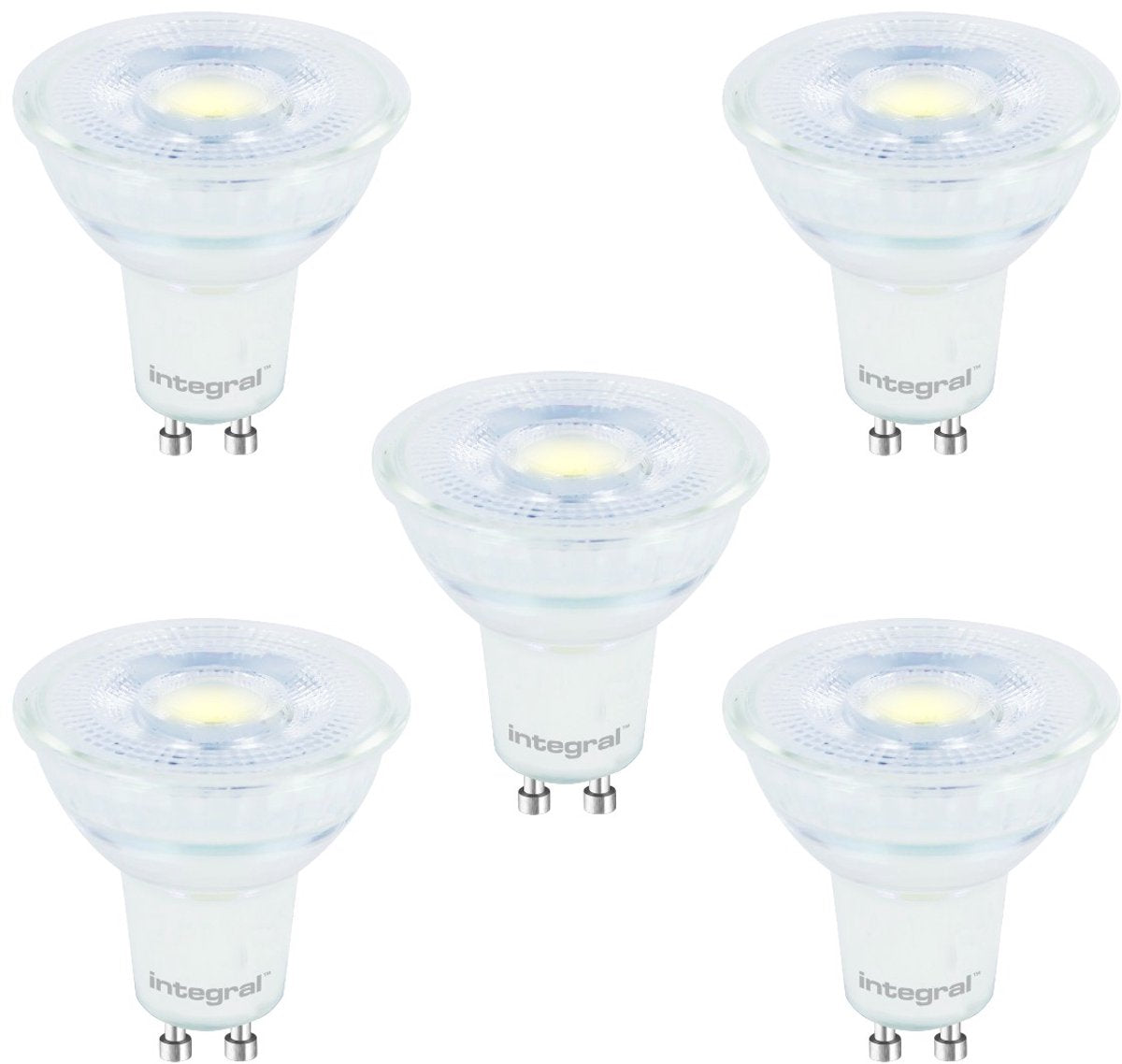 Integral 5 pack - gu10 led spot - 3,6w - 4000k neutraal wit - dimmable