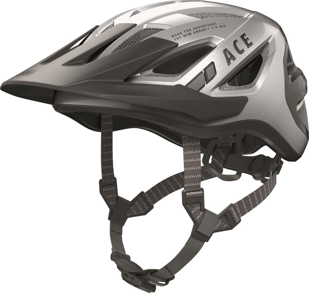 Abus helm Urban-I 3.0 ACE glans Zilver M 52-58cm