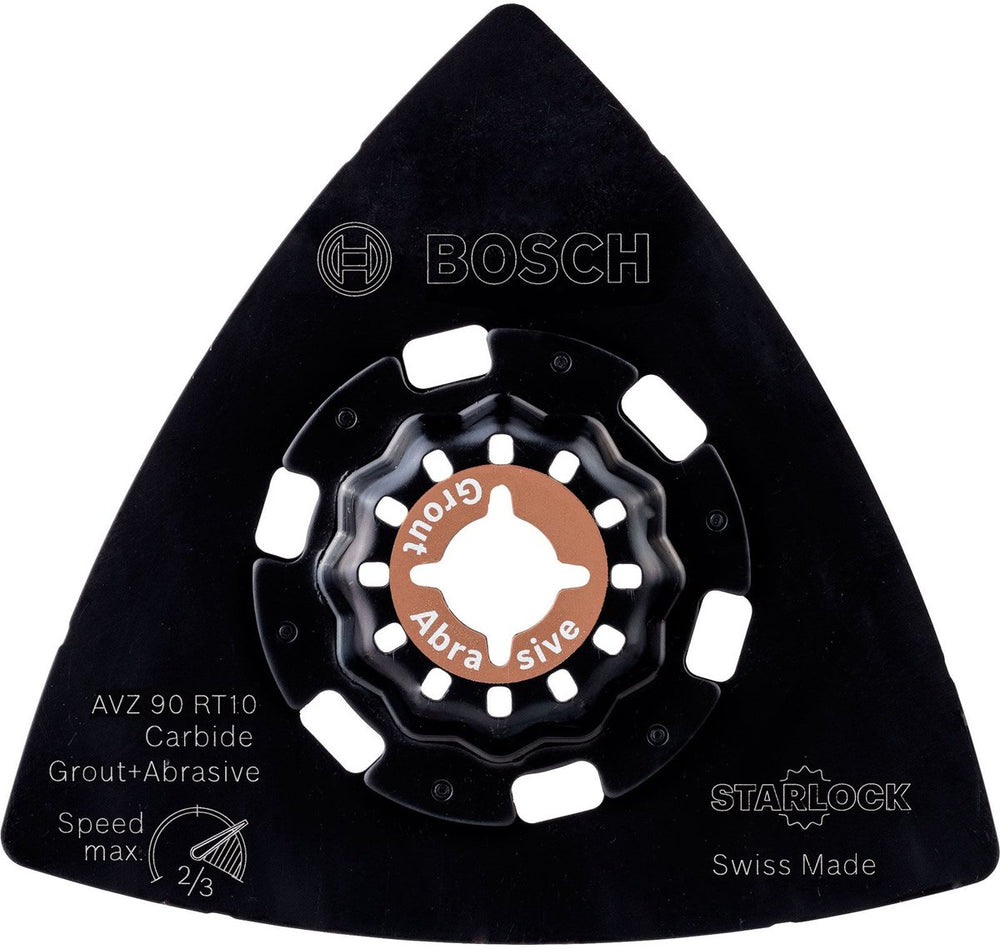 Bosch carbide-riff schuurplaat avz 90 rt10 90 mm sanding grit 10 - 2609256f04