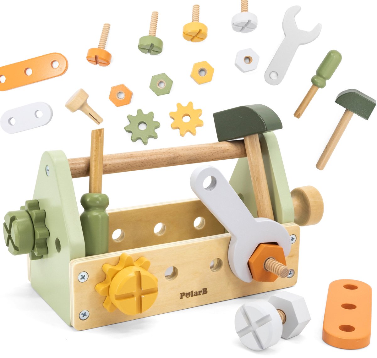 Polarb ® houten gereedschapskist set