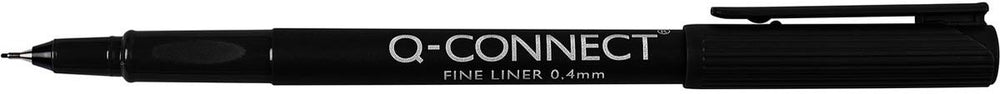 Q-connect fineliner, 0,4 mm, zwart