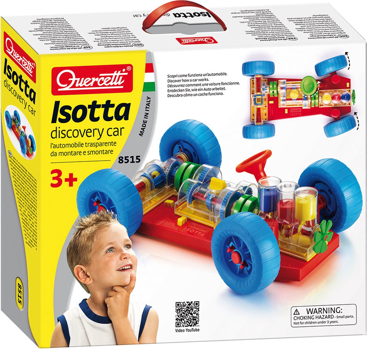 Quercetti ontdekkingsauto transparant