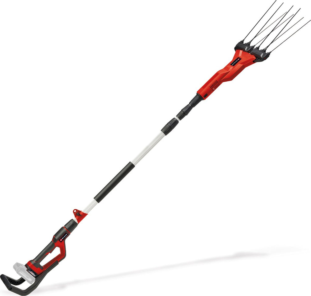 Einhell accu olijf- fruit oogsthark ge-fs 18 53 li solo - power x-change - 18 v li-ion - werkbreedte: 28-53 cm - lengte geleidesteel: 92 - 182 cm - incl. draagriem en wandhouder - excl. accu en lader