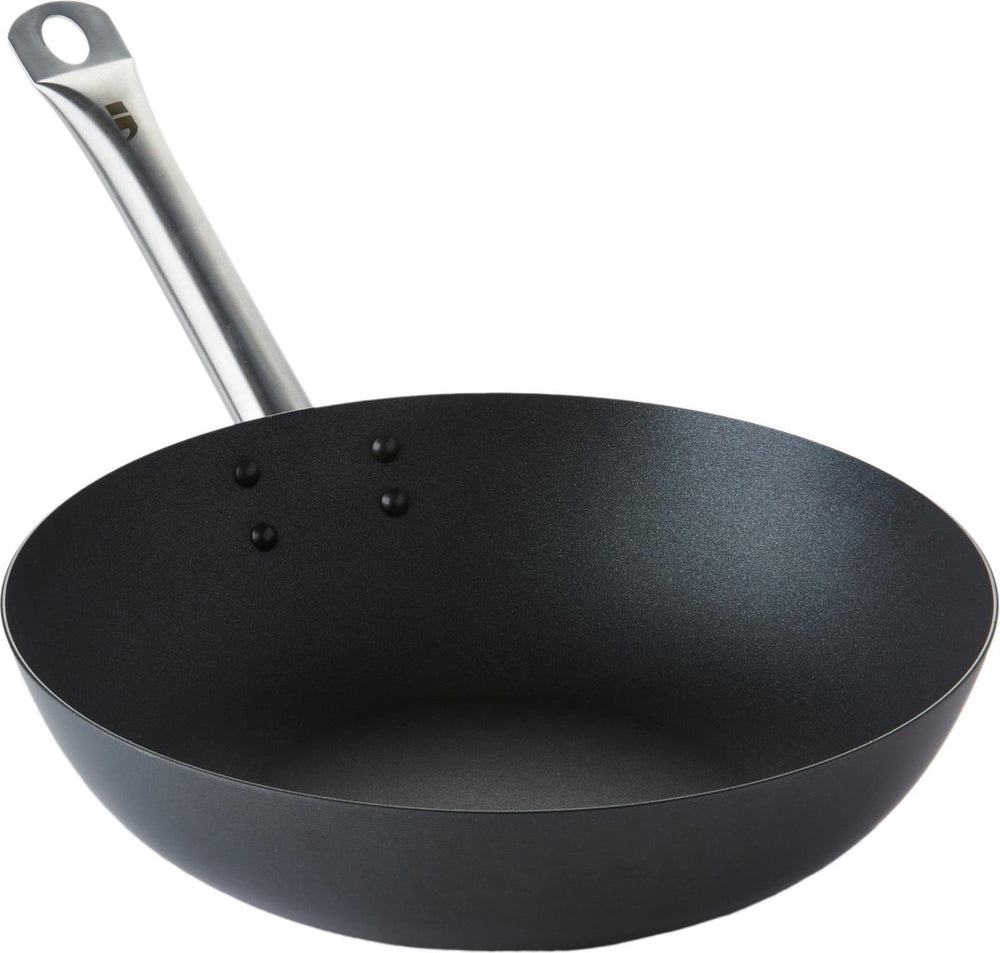 Point-virgule wokpan - carbonstaal - excalibur anti-aanbaklaag - ø 30cm