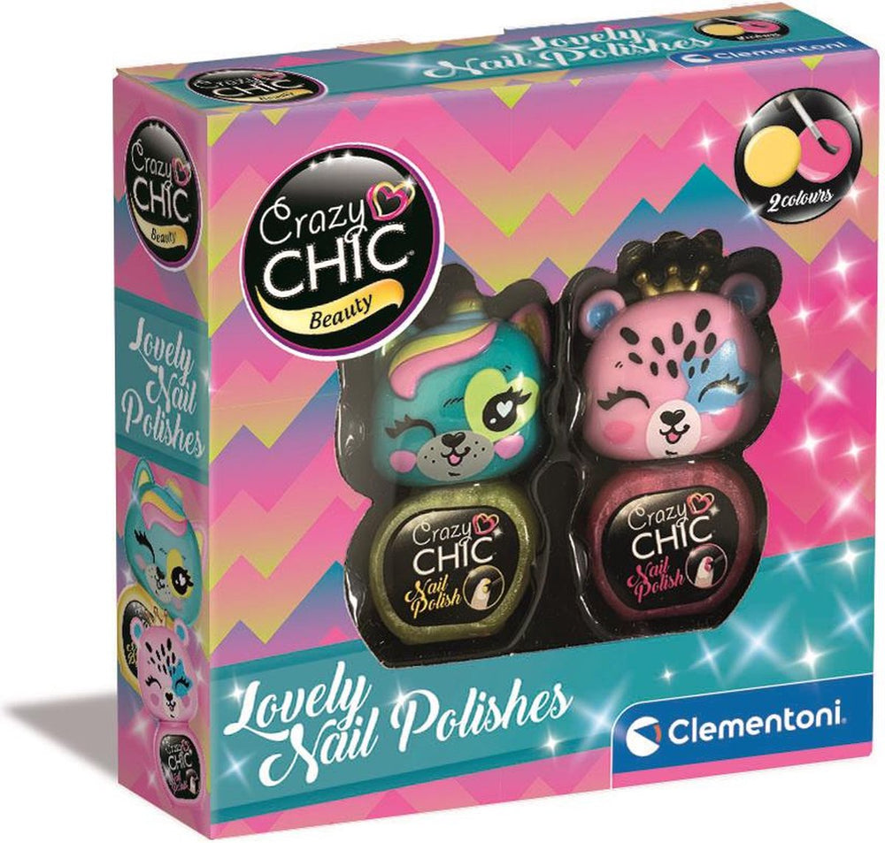Clementoni gekke chic nagellak geel roze, 2st.