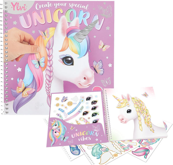 Depesche - ylvi create your special unicorn dress me up - stickerboek
