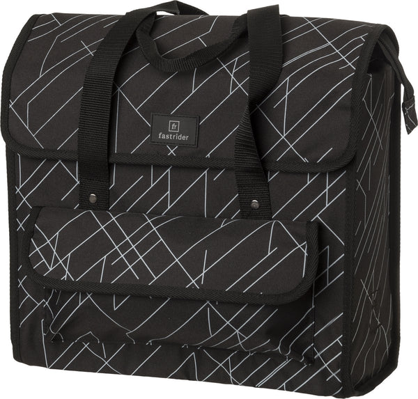 Fastrider lasse luxe shopper fietstas basics dex black white
