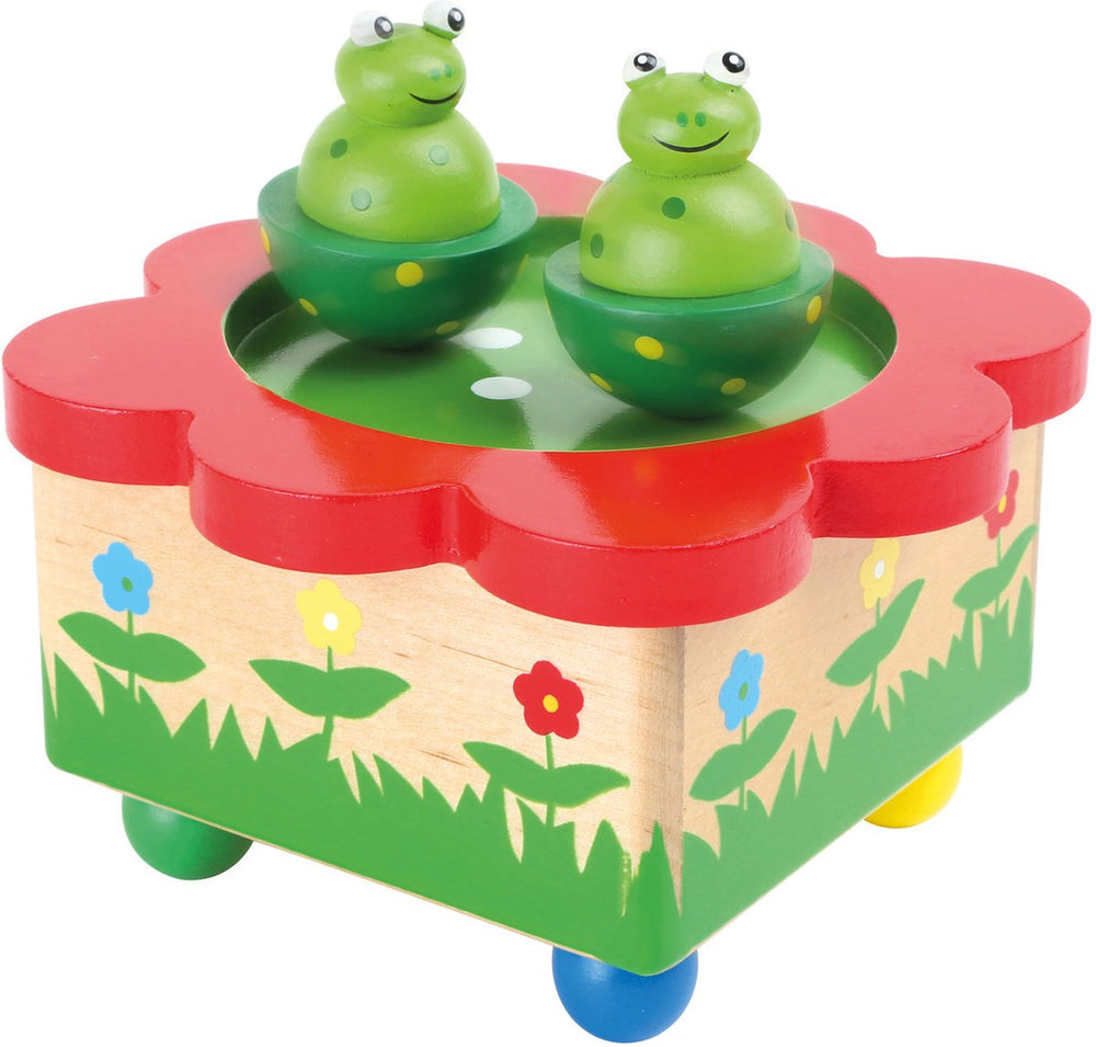 Small foot - houten muziekdoos kikker